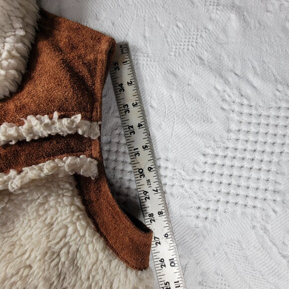 Vintage Vest 100% cowhide sherpa shell 1970s made in Taiwan Style 5280 Size L - Picture 8 of 16